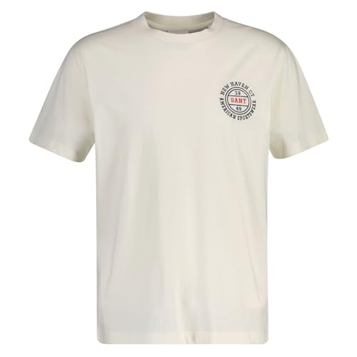 GANT Men's Graphic Ss Tshirt T-Shirt, Cream, S