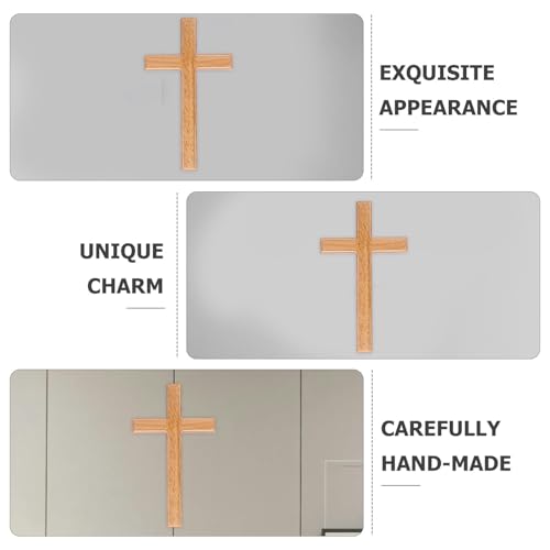 Cruz Religiosa de Madera SHINEOFI de 30 Cm para Pared 6