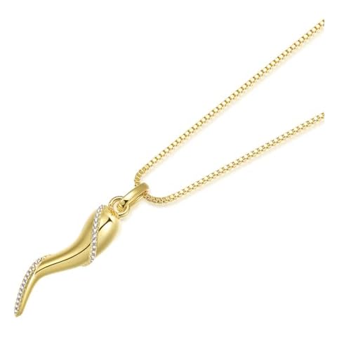 Aurelia Mae Italian Horn Charm Necklace in Gold Cover