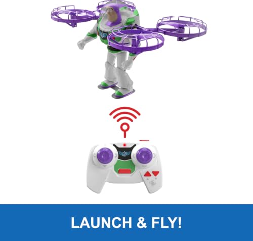 Mattel Disney and Pixar Toy Story 5 Flying RC, Hi-Tech Edition Buzz Lightyear Remote Controlled Electronic Split Wing Space Ranger - image 3