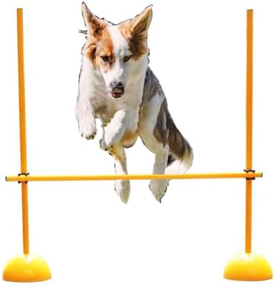 Adjustable Agility Hurdles for Dogs & Kids - Speed Training Equipment with Base for Soccer, Track & Field, Enhance Sports Performance & Fitness