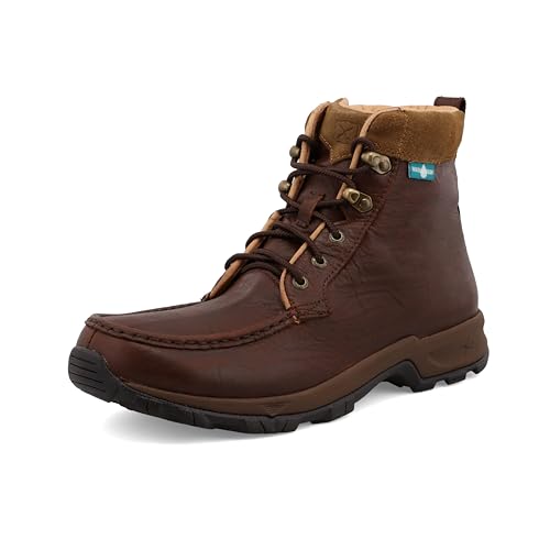 Twisted X Men’s 6” Hiking Boot - Work Hiker Boots Crafted with Full-Grain Leather Upper, Three-Quarter Length Composite Insole, Compression EVA Midsole, and Rubber Outsole