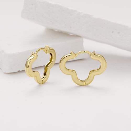 Image of BISAER Silver Huggie Hoop Earrings for Women, 925 Sterling Silver Post Star Small Hoop Earrings Hypoallergenic Lightweight Everyday Jewelry Gift Cute