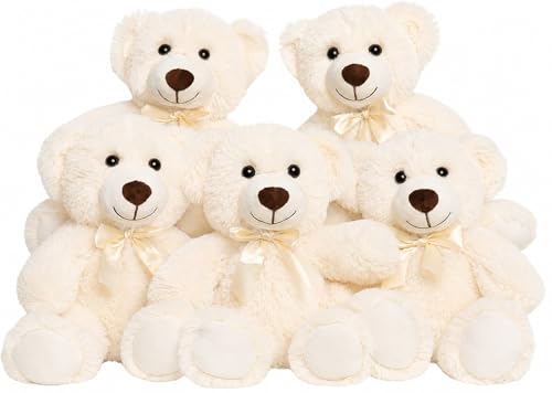 Yeqivo Ositos De Peluche Animal De Peluche Juguetes Regalo para Niño Novia 13.5 Pulgadas para Navidad Día De San Valentín Cumpleaños Boda Fiesta (Blanco,5 Pcs) Yeqivo Ositos De Peluche Animal De Peluche Juguetes Regalo para Niño Novia 13.5 Pulgadas para Navidad Día De San Valentín Cumpleaños Boda Fiesta (Blanco,5 Pcs)