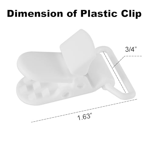 Image of 20-Pack Pacifier Clip Replacement Ends - BPA-Free Plastic Fasteners for DIY Baby Crafts, Sewing Bibs & Blankets Straps (3 /4 Inch, 10 Colors)