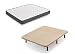 HOGAR24 ES Colchón Viscosoft + Base Tapizada Beige + Juego de 6 Patas 26 cm, 135x190 cm