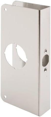 Prime-Line U 9585 Stainless Steel Lock and Door Reinforcement Plate for 1-3/8 In. Thick Doors, Stainless Steel Finish (Single Pack)