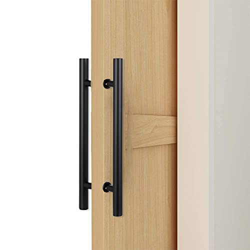 Poignée de porte en métal noir de 80 cm aux finitions soignées