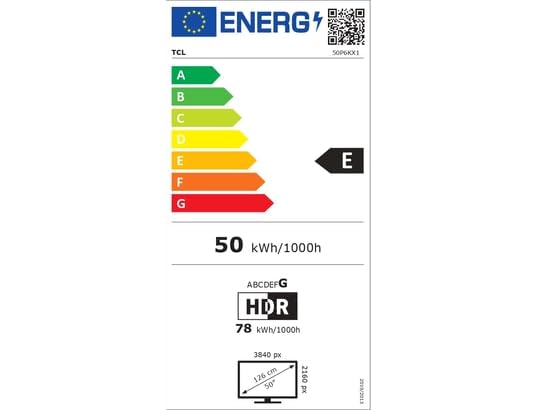 TCL TV LED 4K 126 cm
