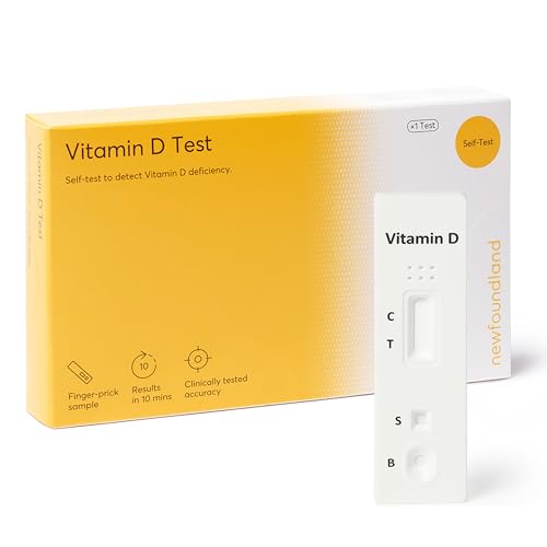 Newfoundland Vitamin D Test Kit - UV Deficiency Detection - 99% Accurate Home Test for Vitamin D Levels - Certified by CE - Blood Test Kit for D3 & D2 - Sunlight & UVB Single Person Testing