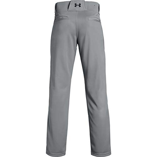 (Youth X-Large, Baseball Gray (080)/Black) - Under Armour Boys Utility Relaxed Piped Baseball Pant