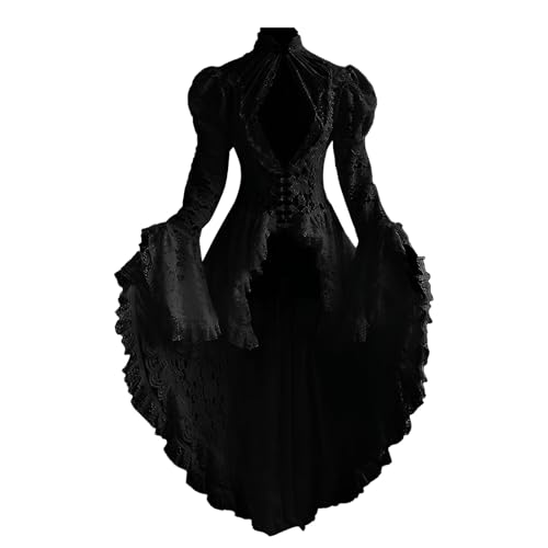 Costume de vampire en dentelle transparente et robe style steampunk