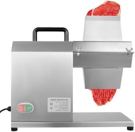 Commercial Electric Meat Tenderizer, Heavy Duty Stainless Steel Meat Tenderizer Machine, Thickness: 0.12-0.87in/Length: 0.24-5.12in, 450W Meat Slicer Tool for Beef, Pork, Chicken, Fish