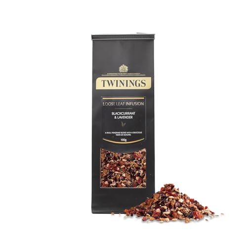 Image of Twinings Blackcurrant & Lavender Loose Leaf Herbal Tea, 3.53oz (100g) Pouch