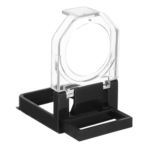 FELTECHELECTR Protector de Tapa para Botón Pulsador Adhesiva 52X34 MM, Cubierta Transparente Base Negra y Marco Señalizador, Resistente al Agua para Caja de Interruptores de Luz y Paneles