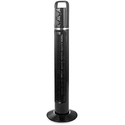 Ventilador Bionaire Torre briebe FN-122988 Ventilador de Torre Portátil, Temporizador, Oscilante, 3 Velocidades, 81cm, Negro