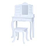 Fantasy Fields Little Princess Anna Kids Vanity Table & Stool, White