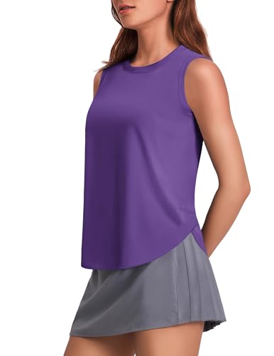Image of PINSPARK Workout Tank Tops Woman Ice Silk UPF 50+ Athletic Yoga Shirts