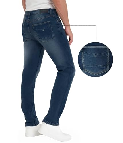 Image of ETHANOL Men's Straight Knit Denim Jeans