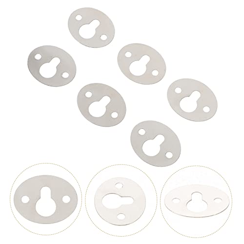 Image of DOITOOL 2sets Oval Keyhole Hangers Frame Hanging Hardware Space-Saving for Wall Decor Picture Frames 15pcs*2