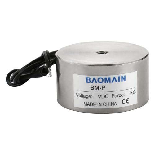 Baomain Generic Metal 30kg Electric Lifting Magnet Holding Electromagnet 12V DC 300N P37×40