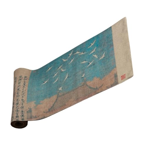 Chemin de table zen pour thé nappe rétro coton lin cuisine - 2