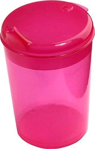 250 ML Bill Becher Tasse à Bec, Bocal, Gobelet, Gobelet Différentes Couleurs + Trinköffnungen medi-inn - rouge, Trinköffnung: 4 x 4 mm