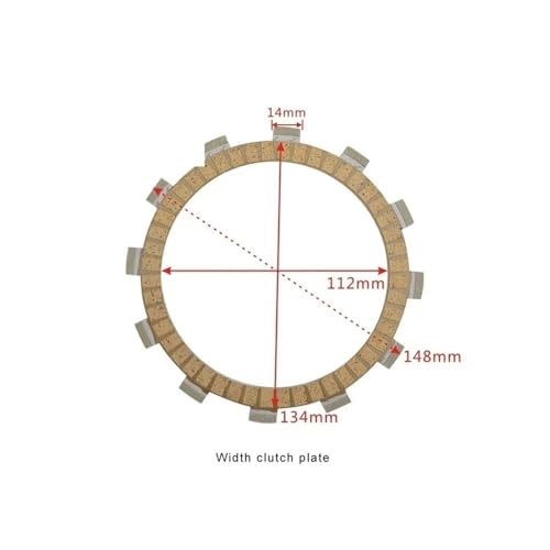 Discos de embrague de fricción compatible con XT250 XVS125 XV125 3