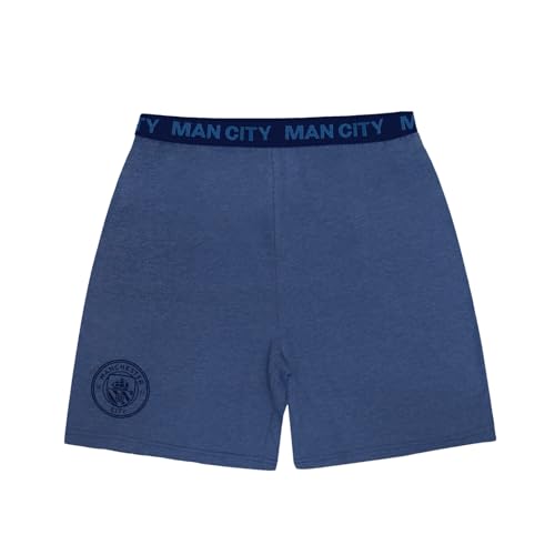 Manchester City FC Official Soccer Gift Mens Short Pajamas Loungewear4