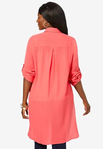 Image of Jessica London Women's Plus Size Gauze Mega Tunic