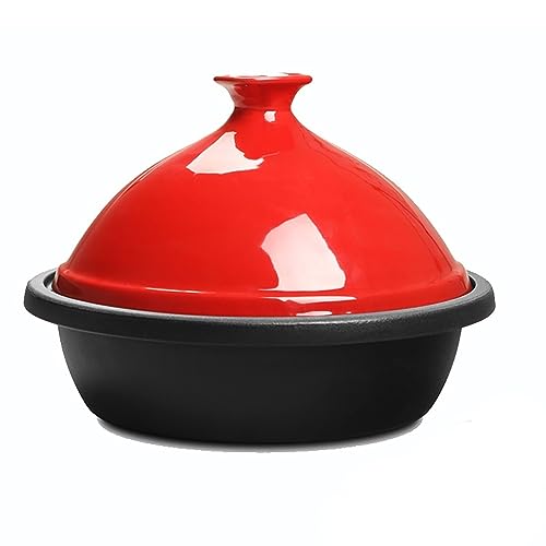 La Mejor Selección de Tajines eléctricos los más solicitados. 40 JHDDIA Esmalte Tajina Tradicional Tajine Marroqui Cerámica Tapa Para 3-6 Personas Tajín Marroquí Para Gas Cocinas Eléctricas Frito Guisado