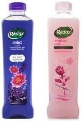 Radox Relax Bath Soak (2 PACKS) with LAVENDER, WATERLILY, CALENDULA with NATURAL ROSE 500ml each