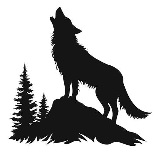 AMA SHOP Adhesivo preespaciado con diseño de lobo, mod. 15, apto