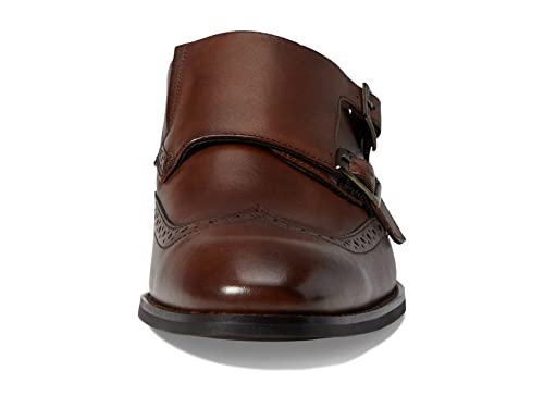 Stacy Adams Karson Wing Tip Double Monk Strap Cognac 11 M #TOP5