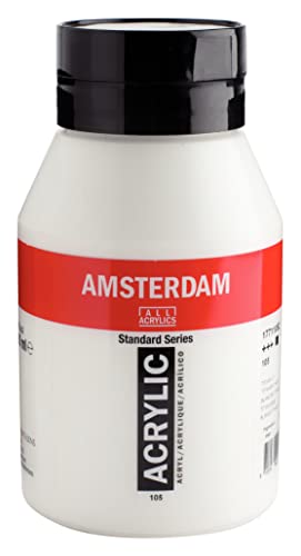 Amsterdam T1771-105-2 Talence Acrylic Paint, Amsterdam Acrylic Color, Titanium White, 33.8 fl oz (1000 ml) 477976