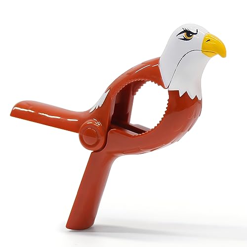 Coideal Beach Towel Clips Plastic, 6 Pcs Large Clothes Pegs Pins Strong Pool Chair Towel Clamps for Sunbed Lounger Cruise (Brown)