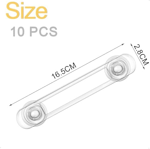 Xspring Çocuk Emniyet Kilitleri, 10 Adet Kendinden Yapışkanlı Buzdolabı Kilidi, Dondurucu Kilidi Kolay Kurulum ve Dayanıklı Malzeme, Bebek Güvenlik Kilitleri Buzdolapları, Dolaplar İçin - Görsel 6