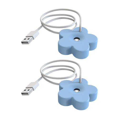 Tidevib Humidificador de flores pequeñas para escritorio, pulverizador de agua portátil USB con temporizador de 8 horas, para niebla nano fina y funcionamiento silencioso, paquete de 2 Tidevib Humidificador de flores pequeñas para escritorio, pulverizador de agua portátil USB con temporizador de 8 horas, para niebla nano fina y funcionamiento silencioso, paquete de 2
