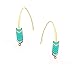 Threader Drop Earring Arrow Dangle Hoops Retro Unique Ear Crawler Earrings Climber Long Ear Line Jewelry Green Tone