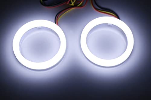 Kit LED Angel Eyes Halo iJDMTOY 6000K para Dodge RAM 2013-2018 miniatura 3
