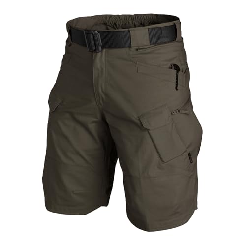 Pantalones Cortos Cargo Tácticos Impermeables Hombre (G, Verde ejército)