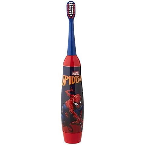 Mr.White Spider-Man Battery - Powered Electric Toothbrush for Kids - with Soft Bristles - Suitable for 4+ Years - with Soft Vibrating Head System - with in-Built Alkaline Battery(Packaging May Vary) Cover