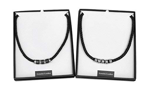 Joe DaviesEquilibrium Mens Black Leather Necklace (7570)