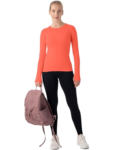 Image of MathCat Seamless Workout Shirts for Women Long Sleeve Yoga Tops Sports Running Shirt Breathable Athletic Top Slim Fit XS-XL