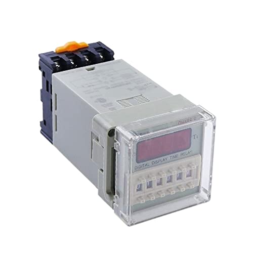 Relais temporisé numérique DH48S-S commutateur de temps 110V avec embase de fixation