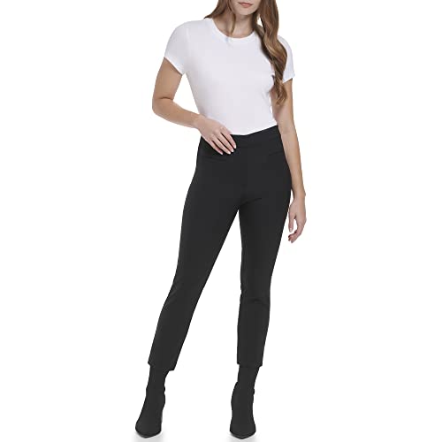 Calvin Klein Women's Everyday Slim Ankle Button Waist Novelty Synthetic Trouser4
