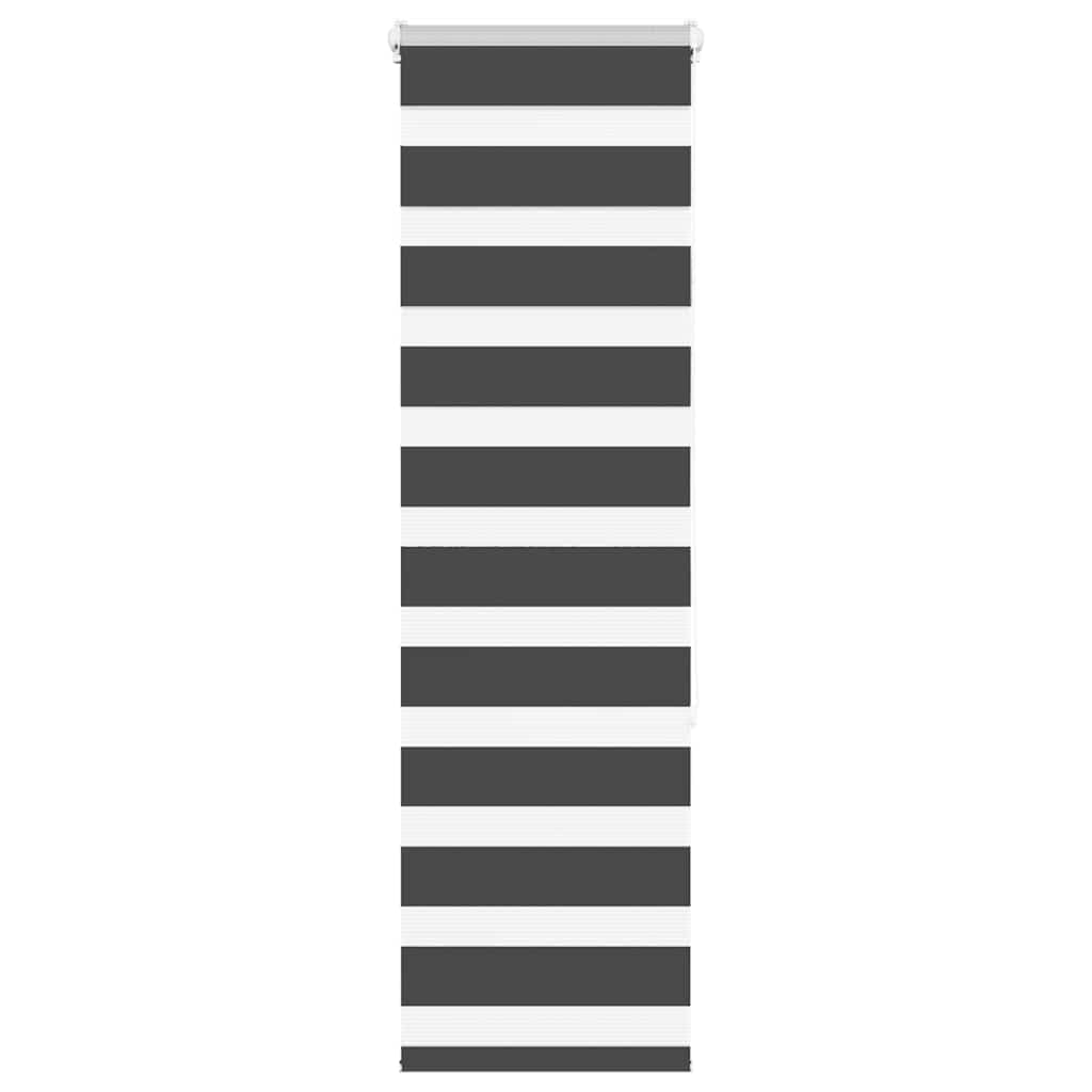 vidaXL Zebra Blind Black 40x150 cm Fabric Width 35.9 cm Polyester
