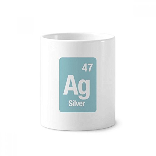 Brosse à dents stylo tasse blanche Argent Ag pour organiser le bureau