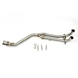 Tuyau D'échappement De Moto À Enfiler 51 Mm Pour Yamaha T-MAX 500 530 Silencieux arrière(Silvery)