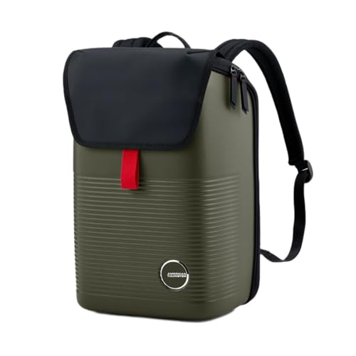 Image of American Tourister Shelvo Hard Shell Laptop Backpack | Polycarbonate PC Shell | 17a€ Laptop Compartment | Smart Sleeve | Magnetic Closure | Hidden Drop Pocket | Water Resistant| 1 Year Warranty